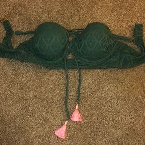 Target Dark Green Strappy Bikini Top